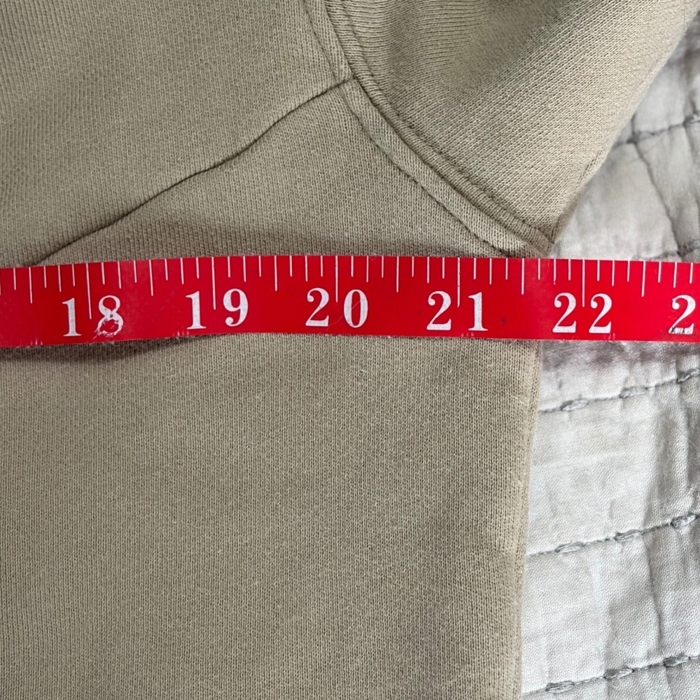 Xirena Tan Khaki 100% Ring Spun Cotton Quarter Zip Sweatshirt Small EUC - Picture 5 of 5